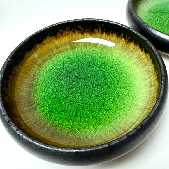 Kilin Ice Cracked Glazed Stoneware (Set-of-2) 6” Appetizer Dish - Picture 7 of 14